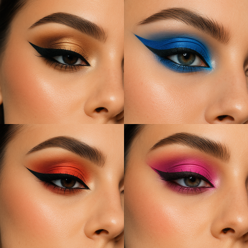 Kolorowe makijaże oczu