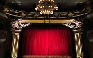 red curtain stage